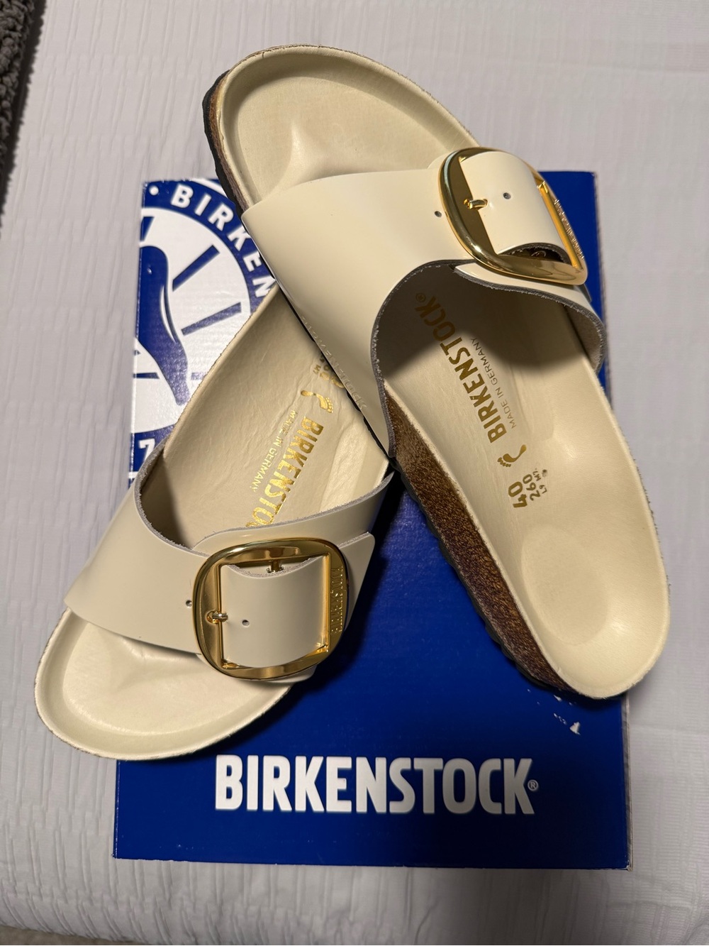 Birkenstock Women's Cream Madrid Single Buckle Sandal